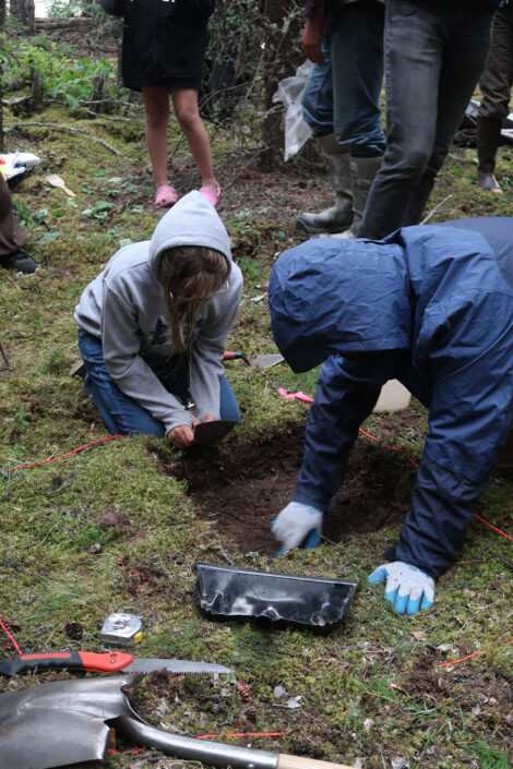 Digging at Culture Camp.