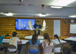 Moose antlers demonstration at Culture Camp.